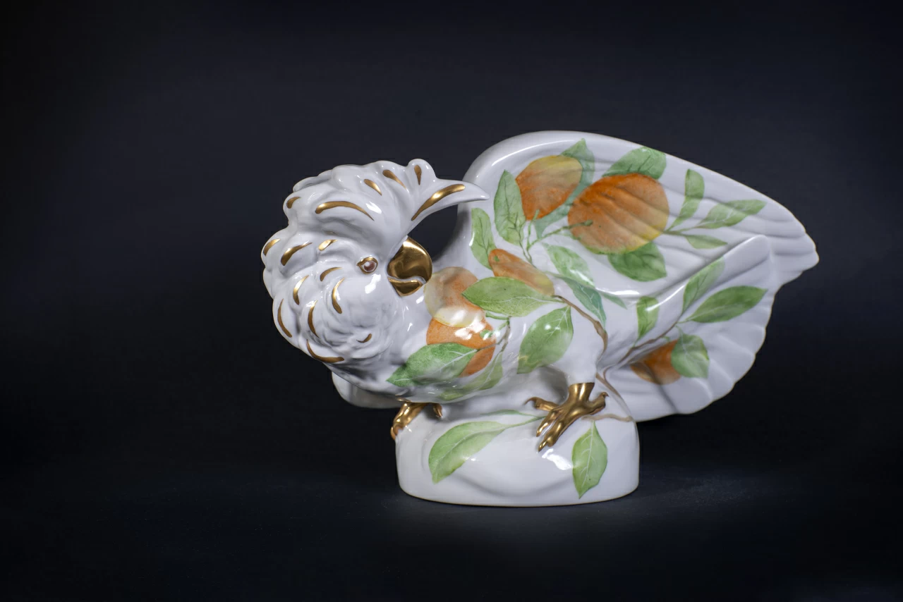 Скульптура Апельсиновый Кен на форме Какаду молуккский, арт 62.14145.00.1, 