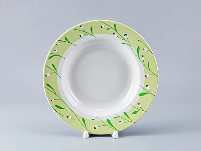 Тарелка 220 мм форма Глубокая, рисунок Весенний бриз, арт. 80.98407.00.1