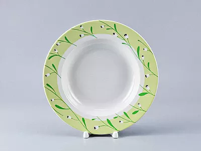 Тарелка 220 мм форма Глубокая, рисунок Весенний бриз, арт. 80.98407.00.1