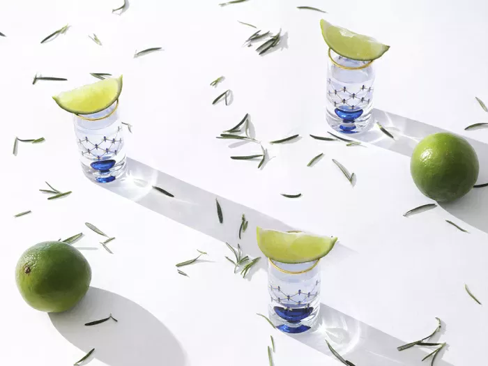 Набор из 4-х стопок для водки Кобальтовая сетка арт. 14.11006.07, 
