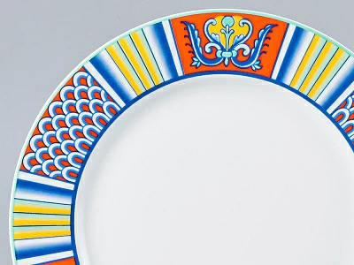 Тарелка форма Европейская 215 мм рисунок Высоцкая. Rosso, арт. 80.37142.00.1