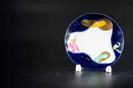 Сервиз кофейный на форме Тюльпан, Кобальтовые пятна, арт 61.20984.00.1