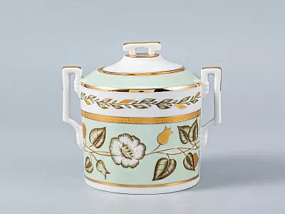 Сервиз чайный форма Гербовая рисунок Нефритовый фон, 6 персон 20 предметов, арт. 81.20900.00.1