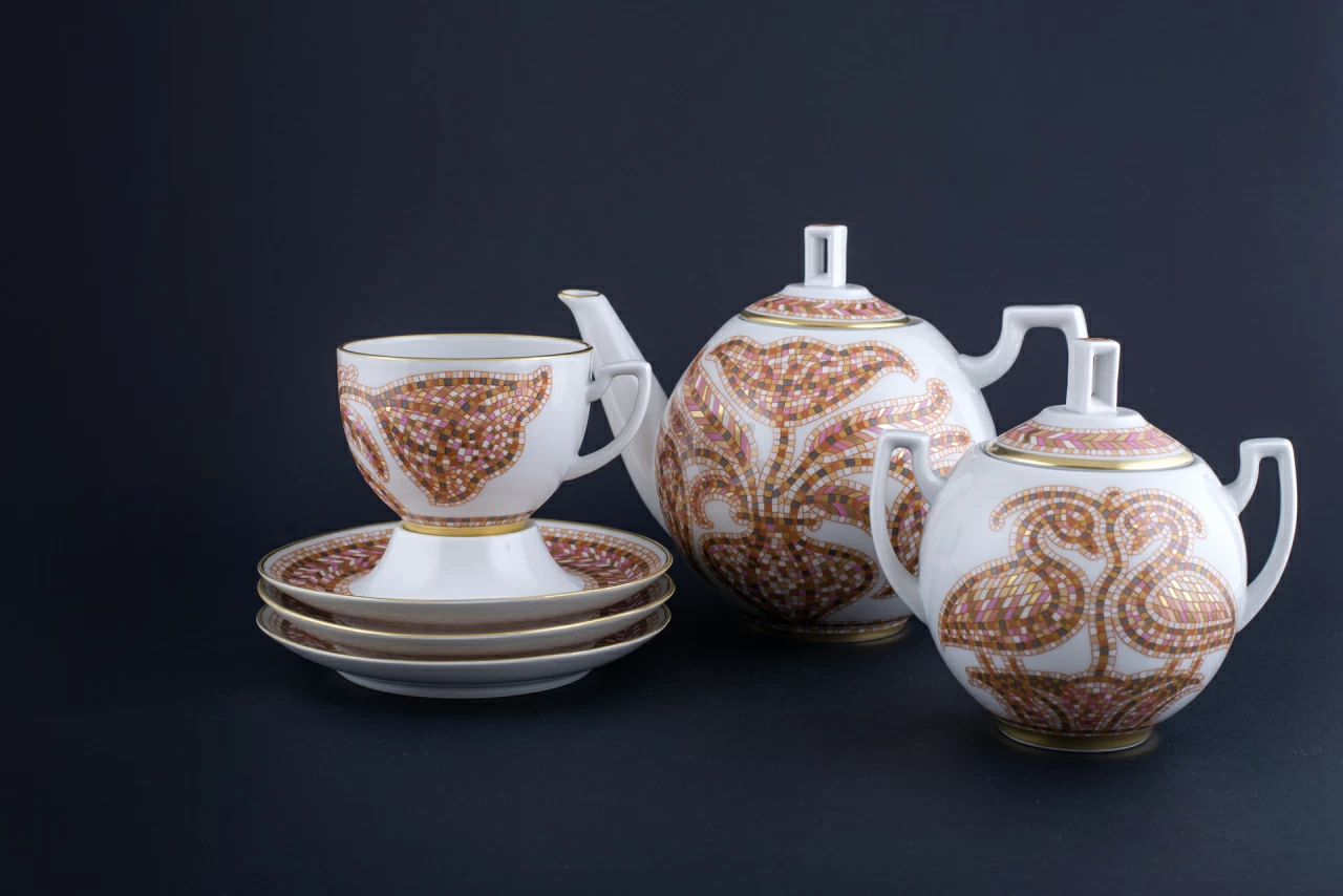 Сервиз чайный Дивный сад. День, на 6 персон, 14 предметов на форме Анданте арт 81.30457.00.1, 