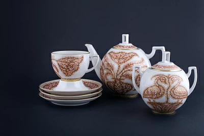 Сервиз чайный Дивный сад. День, на 6 персон, 14 предметов на форме Анданте арт 81.30457.00.1