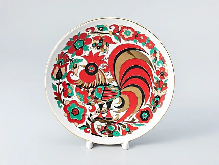 Декоративная тарелка 195 мм форма Эллипс рисунок Петушок арт. 80.51653.00.1