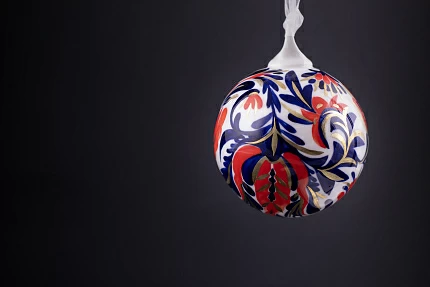 Елочная игрушка Шар, рисунок Аленький цветочек, арт 60.15215.00.1