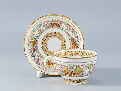 Сервиз чайный Яблочко Пейзажный фриз, 6 персон 20 предметов, арт. 81.21495.00.1