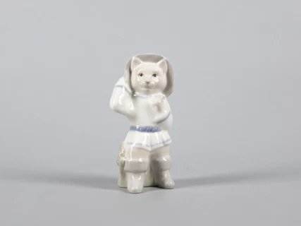 Скульптура Кот с рыбой Удача арт. 82.43056.00.1, 