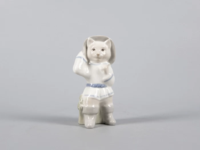 Скульптура Кот с рыбой Удача арт. 82.43056.00.1, 