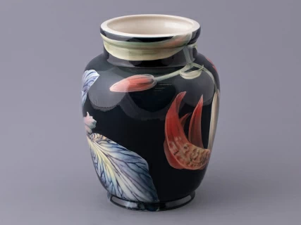 Ваза форма Китайская малого размера рисунок Ирисы Лилия темный, арт. 80.47141.00.1, 