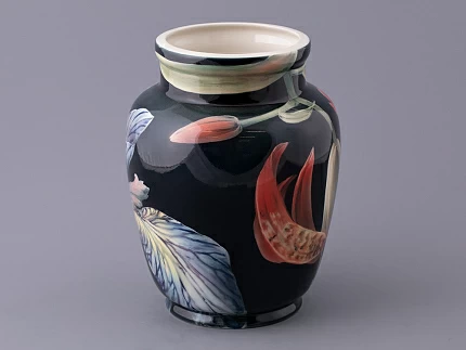 Ваза форма Китайская малого размера рисунок Ирисы Лилия темный, арт. 80.47141.00.1