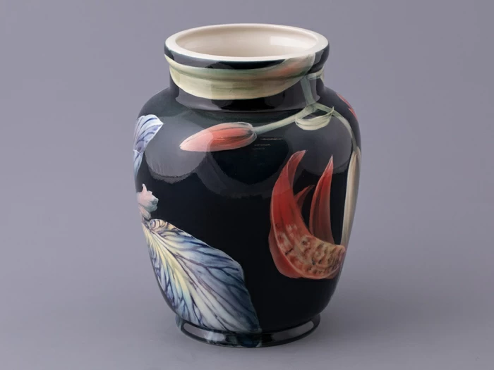 Ваза форма Китайская малого размера рисунок Ирисы Лилия темный, арт. 80.47141.00.1, 