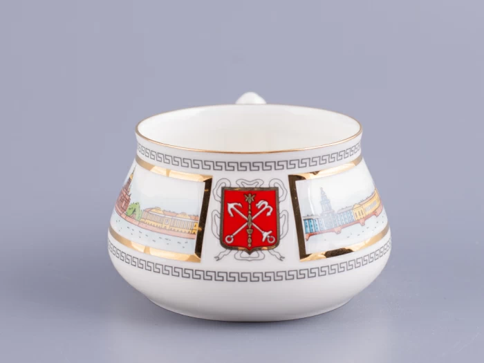 Чашка с блюдцем кофейная 180 мл форма Билибина рисунок Набережные Невы арт. 81.15737.00.1, 