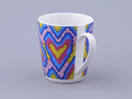 Чашка с блюдцем чайная, форма Колокол, рисунок Боа радужный, арт. 81.32688.00.1, 