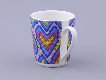 Чашка с блюдцем чайная, форма Колокол, рисунок Боа радужный, арт. 81.32688.00.1 Чашка с блюдцем чайная, форма Колокол, рисунок Боа радужный, арт. 81.32688.00.1