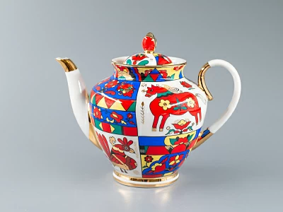 Чайник заварочный форма Весенняя рисунок Народные узоры арт. 80.60809.00.1