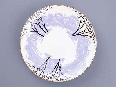 Чашка с блюдцем кофейная 160 мл форма Майская рисунок Посвящение Анне Андреевне арт. 81.10583.00.1