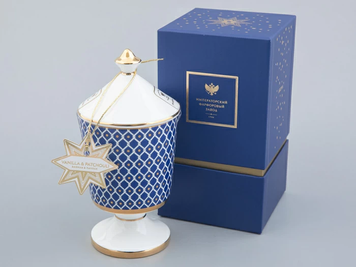 Подарочный Набор Свеча ароматическая Индиго 2 аромат Ваниль Ваниль Пачули арт. 81.32064.00.1, 