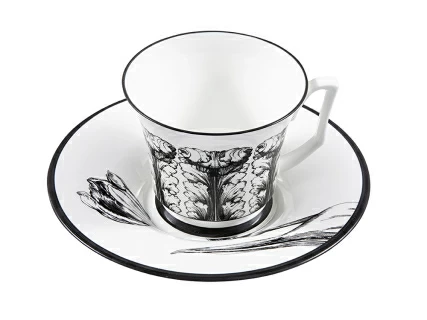 Подарочный набор чашка с блюдцем, форма Юлия рисунок Сысоев Волшебный сад IV арт. 81.30915.00.1, 