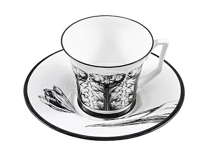 Подарочный набор чашка с блюдцем, форма Юлия рисунок Сысоев Волшебный сад IV арт. 81.30915.00.1