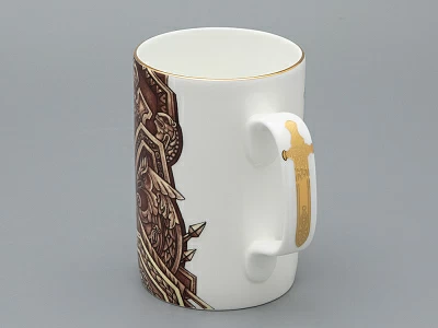 Подарочный набор Бокал с блюдцем и крышкой форма Топ рисунок Слава Веков бронза, арт. 81.33062.00.1