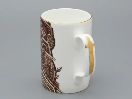 Подарочный набор Бокал с блюдцем и крышкой форма Топ рисунок Слава Веков бронза, арт. 81.33062.00.1, 