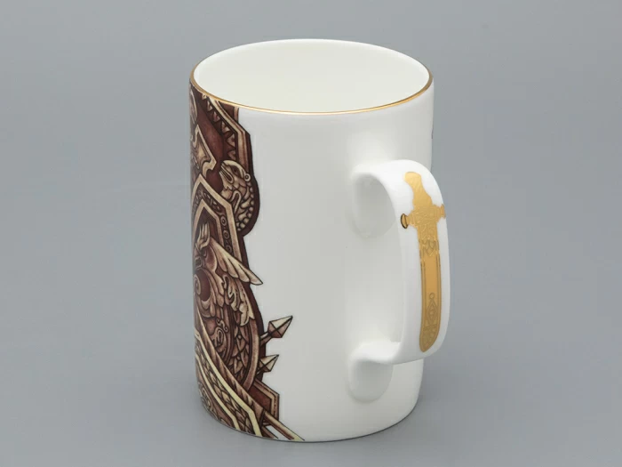 Подарочный набор Бокал с блюдцем и крышкой форма Топ рисунок Слава Веков бронза, арт. 81.33062.00.1, 