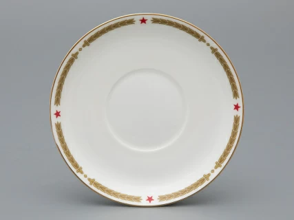 Чашка с блюдцем кофейная, форма Майская 2, рисунок 80 лет Победы, арт 81.33973.00.1, 