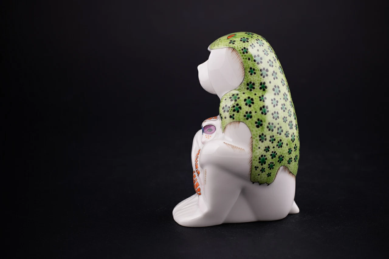 Скульптура Павиан с детенышем, Карнавал зверей арт 62.09277.00.1, 