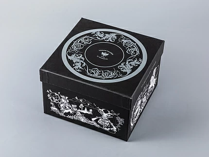 Подарочный набор (бокал/блюдце) форма Снежное утро рисунок  Мужские истории. Охота, арт. 81.28430.00.1