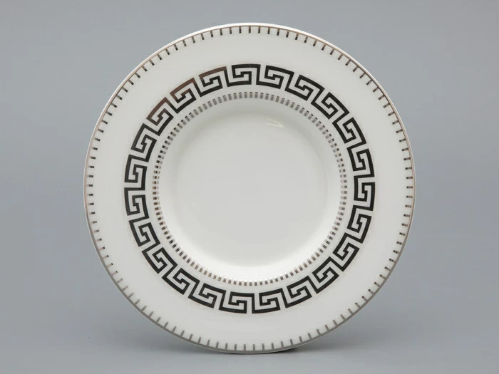 Подарочный набор Бокал с блюдцем и крышкой форма Топ рисунок Слава Веков платина, арт. 81.33063.00.1, 