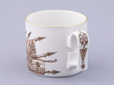 Чашка с блюдцем в подарочной упаковке, форма Охотничий, рисунок Триумф Золотой орел, арт. 81.32469.00.1 Чашка с блюдцем в подарочной упаковке, форма Охотничий, рисунок Триумф Золотой орел, арт. 81.32469.00.1