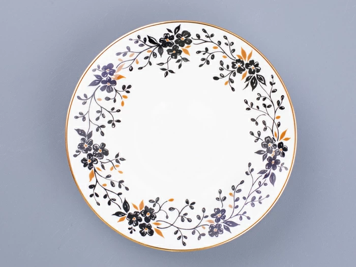 Чашка с блюдцем кофейная Черный кофе Тонкие веточки 80 мл арт. 81.13635.00.1, 