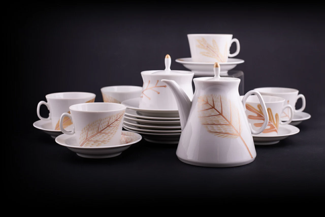 Сервиз чайный форма Молодежная, рисунок Сентябрь на 6 персон 20 предметов, арт 61.21023.00.1,  Сервиз чайный форма Молодежная, рисунок Сентябрь на 6 персон 20 предметов, арт 61.21023.00.1,