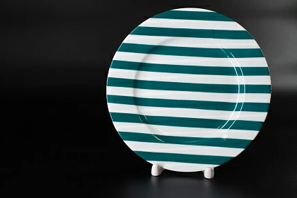 Тарелка 190 мм, Полоски 2, на форме Европейская, арт 60.06388.00.1 Тарелка 190 мм, Полоски 2, на форме Европейская, арт 60.06388.00.1