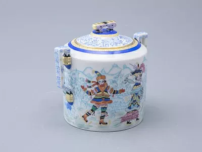 Сервиз чайный форма Гербовая рисунок Зимние забавы, 4 персоны 10 предметов арт. 81.20899.00.1