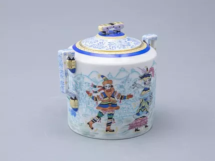 Сервиз чайный форма Гербовая рисунок Зимние забавы, 4 персоны 10 предметов арт. 81.20899.00.1