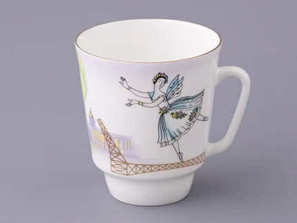 Чашка с блюдцем кофейная 165 мл форма Майская рисунок Белые ночи в Петербурге арт. 81.26632.00.5