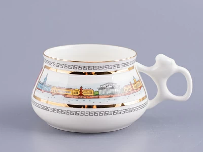 Чашка с блюдцем кофейная 180 мл форма Билибина рисунок Набережные Невы арт. 81.15737.00.1