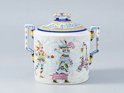 Сервиз чайный форма Гербовая рисунок Зимние забавы, 4 персон 11 предметов, арт. 81.14057.01.1