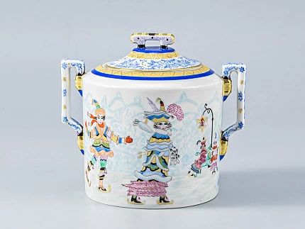 Сервиз чайный форма Гербовая рисунок Зимние забавы, 4 персон 11 предметов, арт. 81.14057.01.1