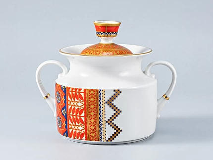 Сервиз чайный форма Банкетная рисунок Русский стиль, 6 персон 14 предметов, арт. 81.28339.00.1