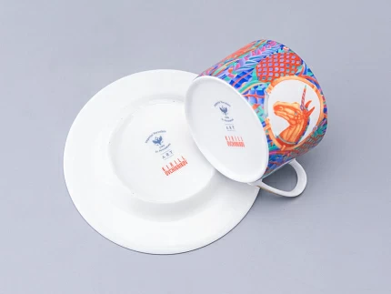 Чашка с блюдцем чайная в подарочной упаковке, форма Идиллия, рисунок Единорог, арт. 81.34423.00.1