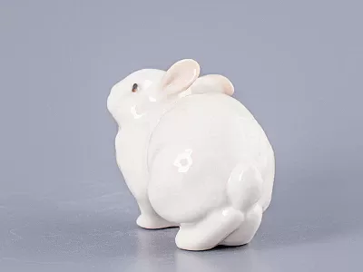 Скульптура Кролик ушастик белый арт. 82.68839.00.1