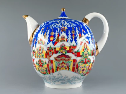 Комплект чайников форма Новгородский рисунок Зимняя сказка арт. 81.13998.00.1, 