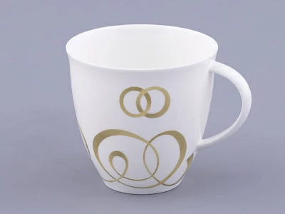 Чашка с блюдцем чайная форма Оливия рисунок Колечки, арт. 81.31427.00.1