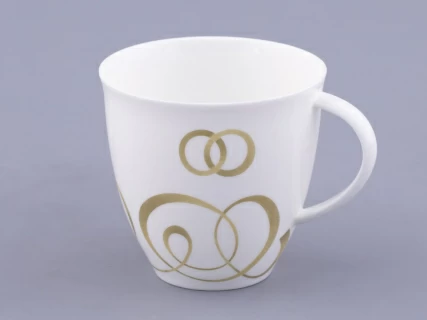 Чашка с блюдцем чайная форма Оливия рисунок Колечки, арт. 81.31427.00.1,  Чашка с блюдцем чайная форма Оливия рисунок Колечки, арт. 81.31427.00.1,