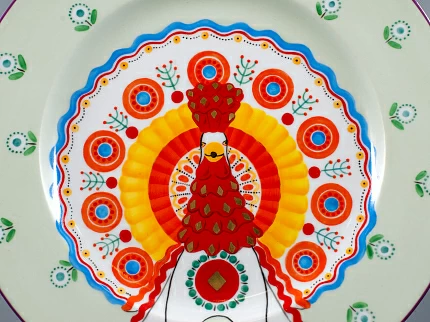 Декоративная тарелка 265 мм, форма Mazarin, рисунок Жар птица, арт 80.86742.00.1 Декоративная тарелка 265 мм, форма Mazarin, рисунок Жар птица, арт 80.86742.00.1