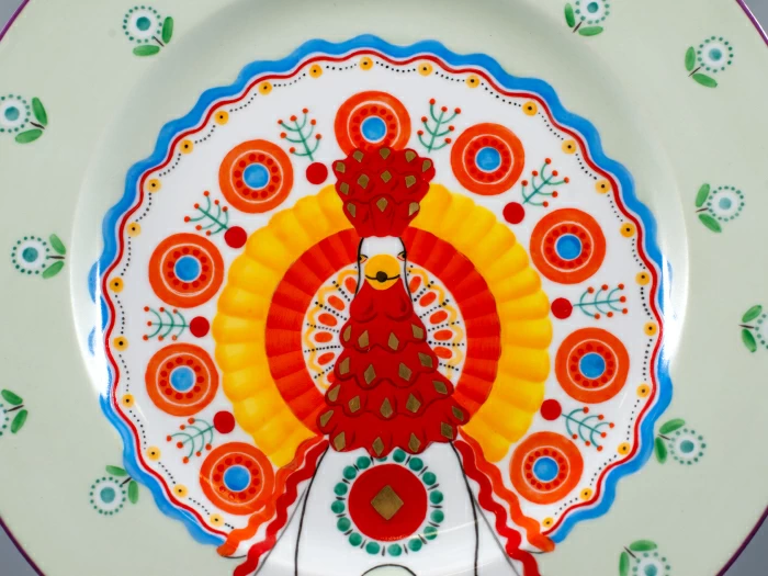 Декоративная тарелка 265 мм, форма Mazarin, рисунок Жар птица, арт 80.86742.00.1, 